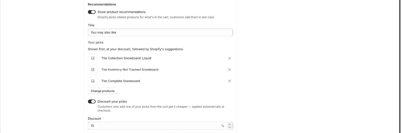 Recommendations: your picks and the picks discount